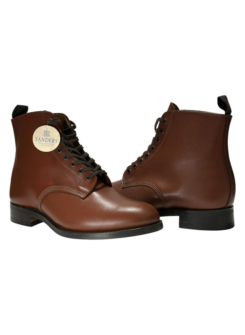 ساندرز بوت  بريطاني أصلي من ساندرز آند ساندرز - جلد أصلي عالي الجودة، لون بني - Image 2